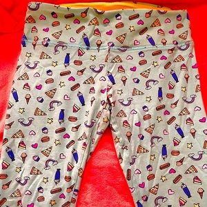 🌭🍕cutesy food workout leggings🍔🌈